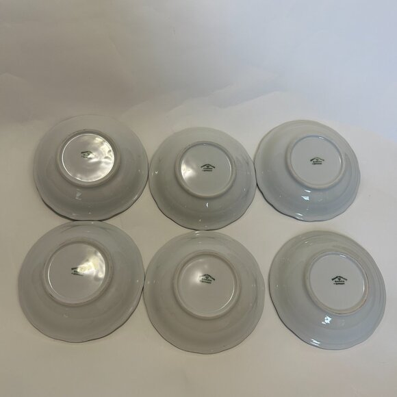 Johann Haviland Blue Garland Bavaria Germany Fruit Desert Bowls 5" set of 6 - Picture 5 of 12